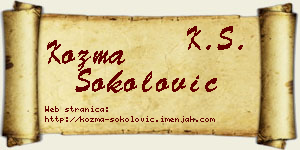 Kozma Sokolović vizit kartica